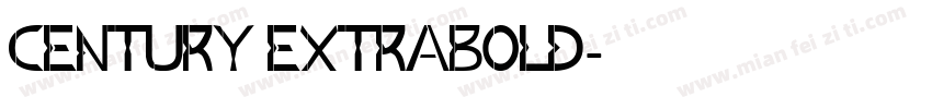 Century extrabold字体转换
